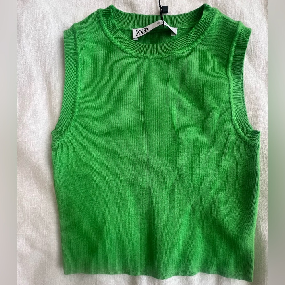 Zara, Green top, size S